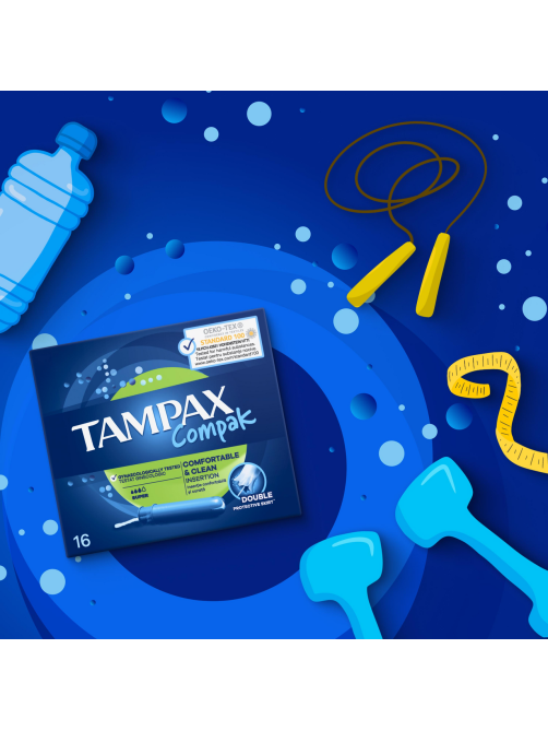 Тампоны Tampax Compak Super Duo гигиенические с аппликатором, 16шт