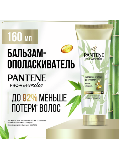 Бальзам-ополаскиватель Pantene Pro-V Miracles Укрепление, 160мл