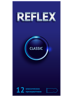 Презервативы Reflex Classic из натурального латекса, 12шт