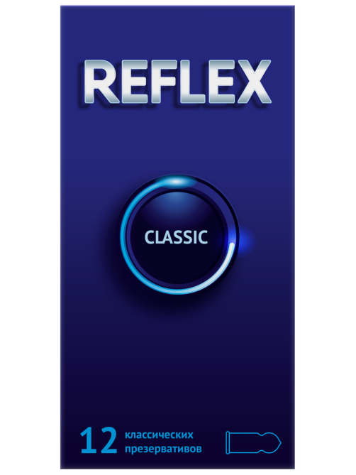 Презервативы Reflex Classic из натурального латекса, 12шт