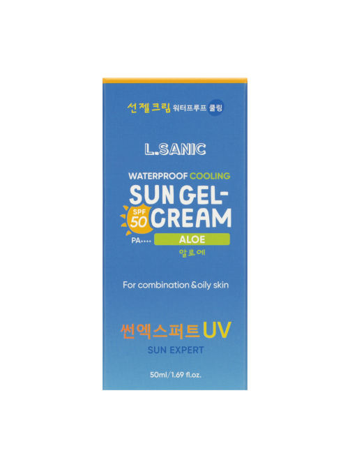 Гель-крем для лица L.Sanic солнцезащитный водостойкий с алоэ SPF50, 50мл