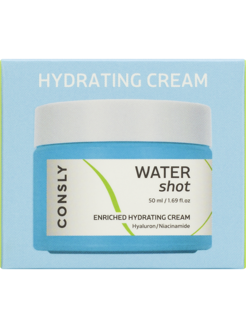 Крем для лица Consly Water Shot Enriched Hydrating с гиалуроном и ниацинамидом, 50мл
