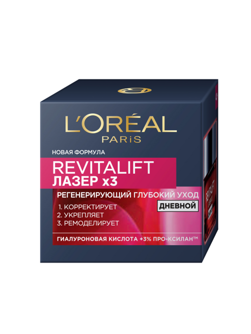 Крем для лица L'Oreal Paris Ревиталифт Лазер х3 дневной антивозрастной против морщин, 50мл