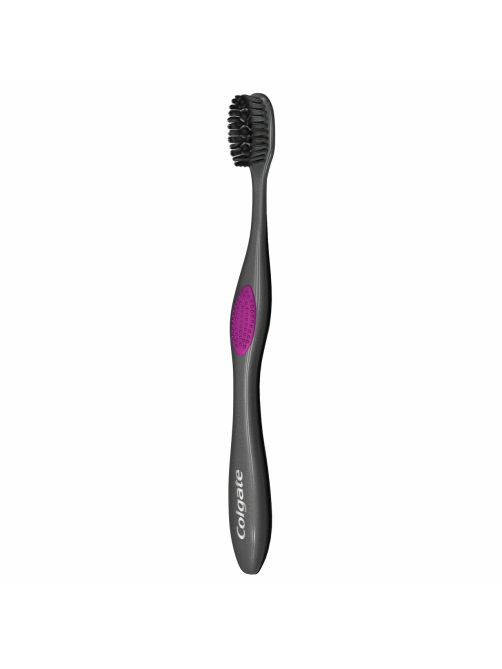 Зубная щетка Colgate 360 Древесный уголь многофункциональная средней жесткости, фуксия