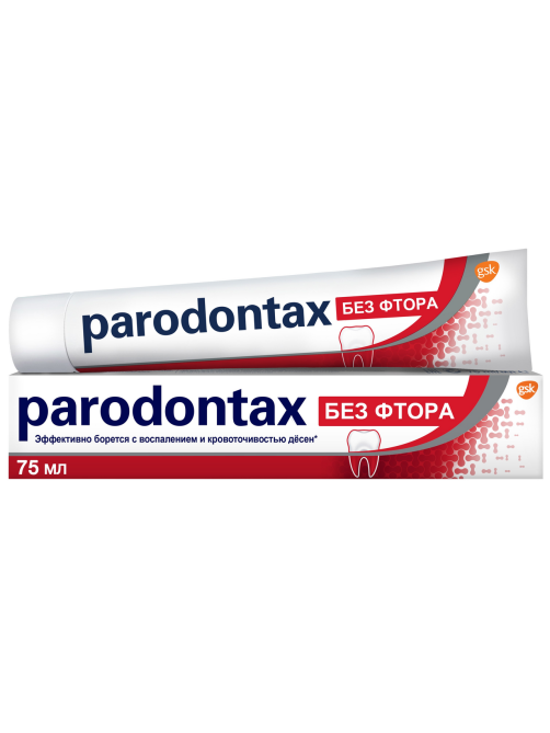 Зубная паста Parodontax от воспаления и кровоточивости десен без фтора, 75мл