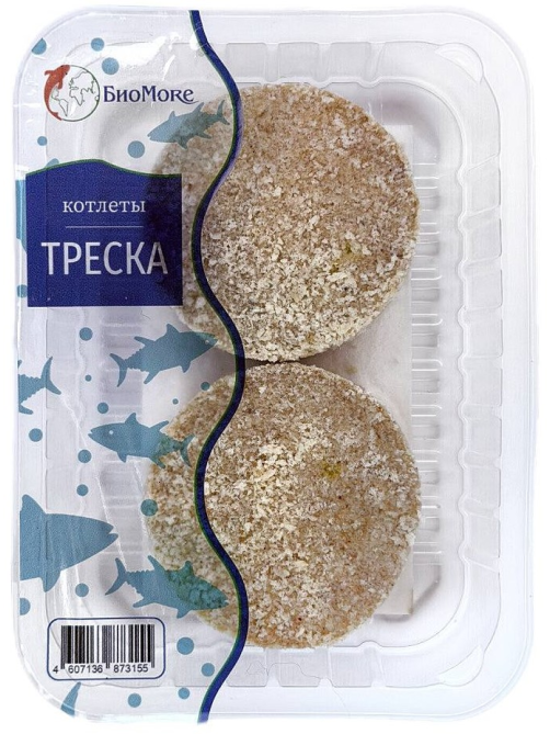 Котлеты из трески в панировке охлажденные, 300г
