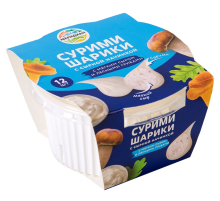 Сурими Меридиан шарики мягкий сыр-лесные грибы, 100г