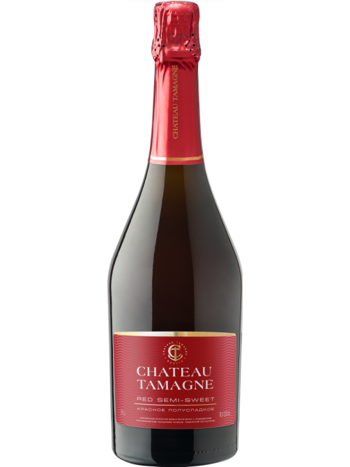 Вино игристое Chateau Tamagne красное полусладкое, 0.75л