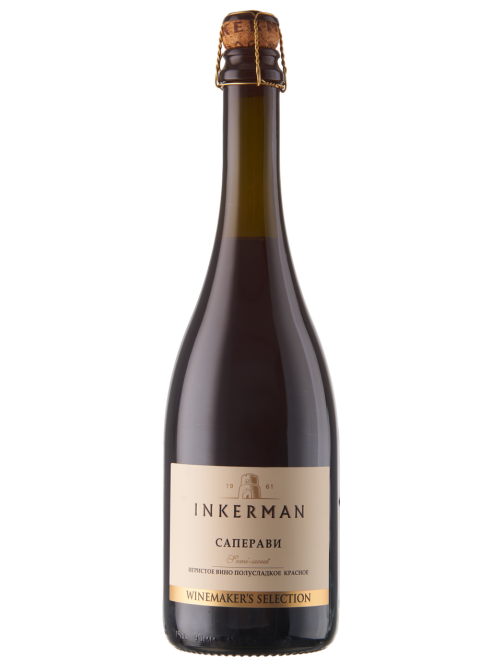Вино игристое Inkerman Saperavi Winemaker's Selection красное полусладкое, 0.75л