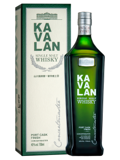 Виски Kavalan Concertmaster Port Cask Finish в подарочной упаковке, 0.7л