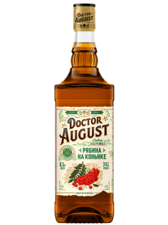 Настойка Doctor August Рябина на коньяке сладкая, 0.5л