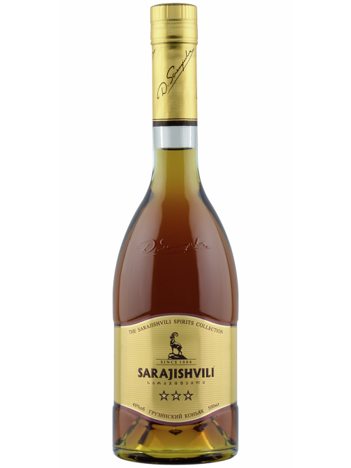 Коньяк Sarajishvili 3 звезды ординарный, 0.5л