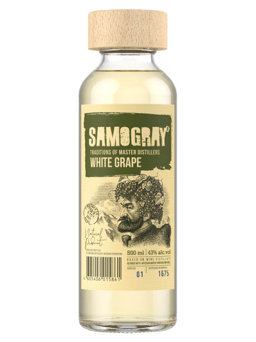 Водка Samogray белый виноград, 0.5л