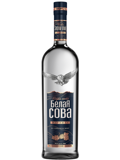 Водка Белая Сова Морошка, 0.7л