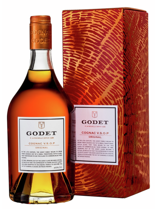 Коньяк Godet VSOP Original Cognac в подарочной упаковке, 0.7л