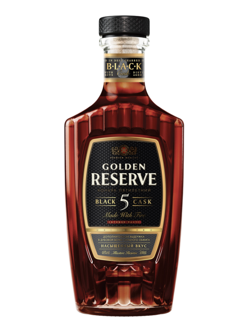 Коньяк Золотой Резерв Black Cask 5 лет, 0.5л