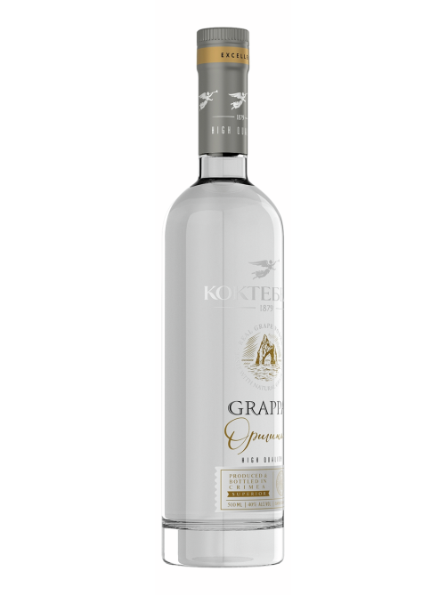 Водка виноградная Коктебель Grappa, 0.5л