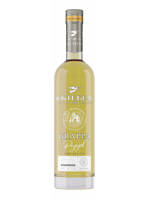 Водка виноградная Коктебель Grappa Резерв, 0.5л