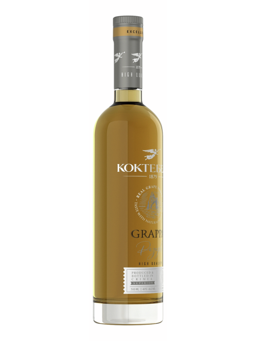 Водка виноградная Коктебель Grappa Резерв, 0.5л