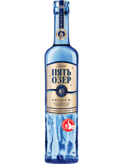 Водка Пять Озер Premium, 0.5л