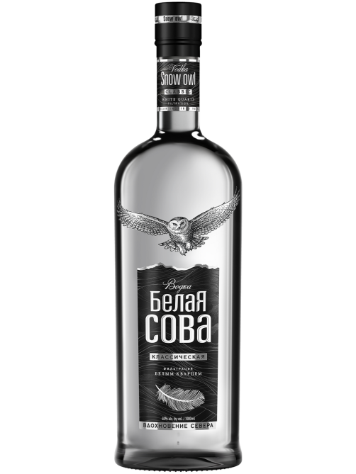 Водка Белая Сова классическая, 1л