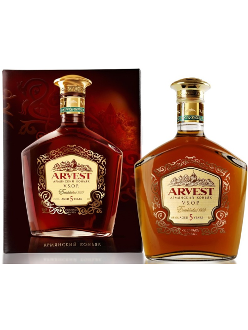 Коньяк Arvest VSOP в подарочной упаковке, 0.5л