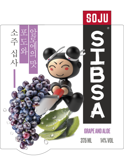 Аперитив Sibsa Soju с виноградом и алоэ, 0.375л