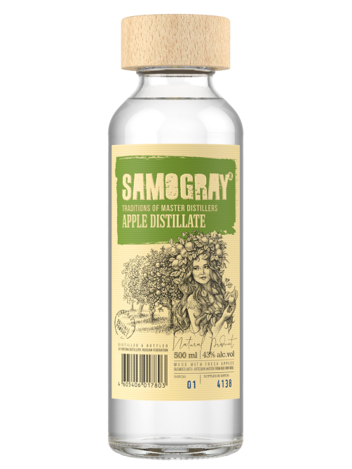 Водка Samogray Яблочная, 0.5л