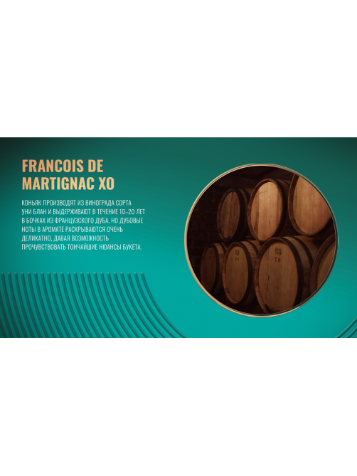 Коньяк Francois de Martignac в подарочной упаковке XO, 0.7л