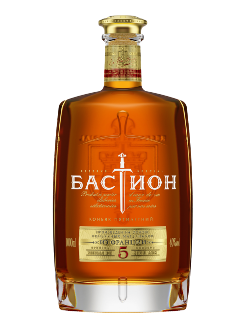Коньяк Бастион 5 лет, 1л