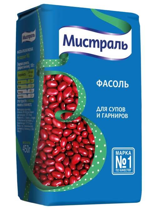 Фасоль Мистраль красная, 450г