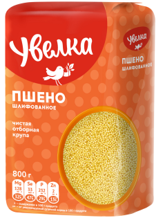 Крупа пшено Увелка шлифованное, 800г
