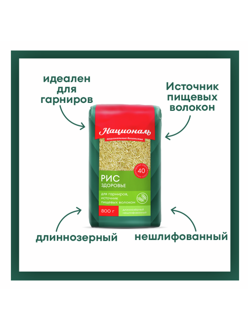 Крупа рис Националь Здоровье, 800г