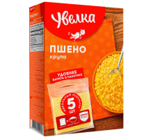 Крупа пшено Увелка шлифованное в пакетах для варки 5шт, 400г