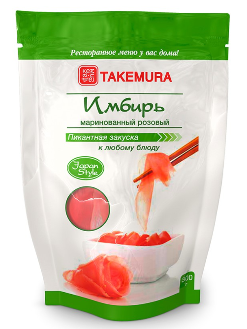 Имбирь Takemura маринованный розовый, 300г