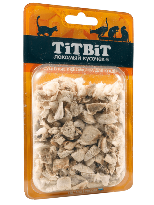 Лакомство Titbit сушеное для кошек говяжье легкое, 12г