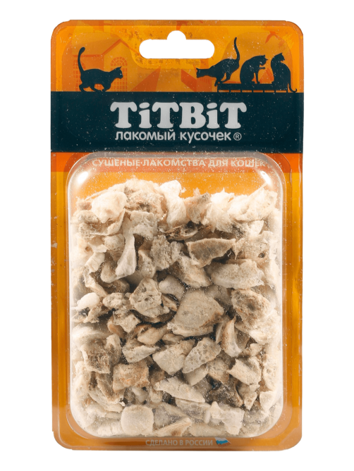 Лакомство Titbit сушеное для кошек говяжье легкое, 12г
