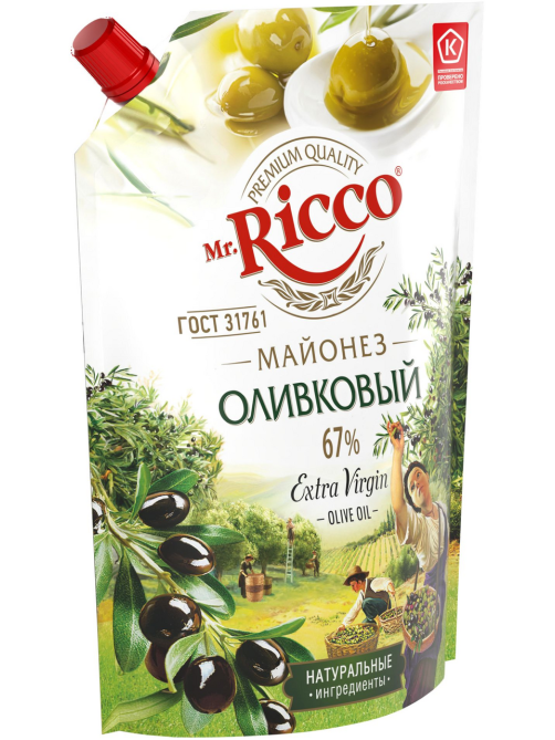 Майонез Mr. Ricco Extra Vigin оливковый 67%, 800мл