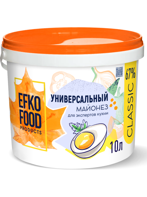 Майонез Efko Food Classic универсальный 67%, 10л