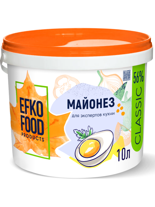 Майонез Efko Food Classic ГОСТ 56%, 10л