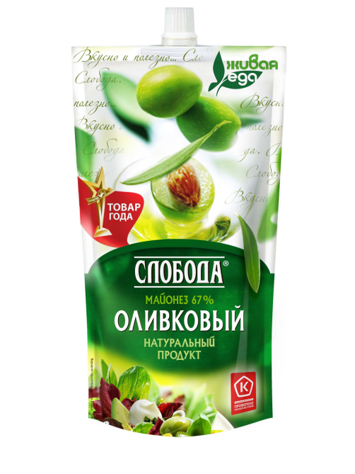 Майонез Слобода оливковый 67%, 400мл