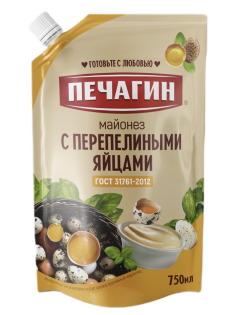 Майонез Печагин с перепелиными яйцами 50%, 750мл
