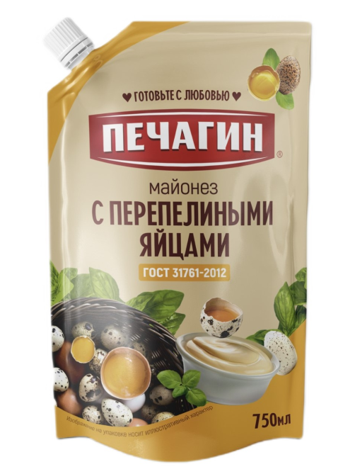 Майонез Печагин с перепелиными яйцами 50%, 750мл