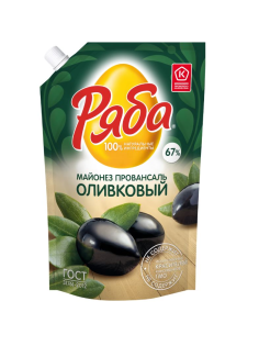 Майонез Ряба оливковый 67%, 670мл