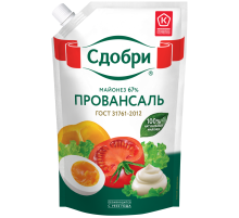 Майонез Сдобри Провансаль ГОСТ 67%, 630г