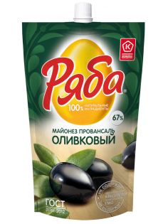 Майонез Ряба Провансаль оливковый ГОСТ 67%, 330г