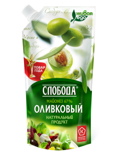 Майонез Слобода Оливковый 67%, 200мл