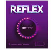 Презервативы Reflex с точками натуральный латекс, 3шт