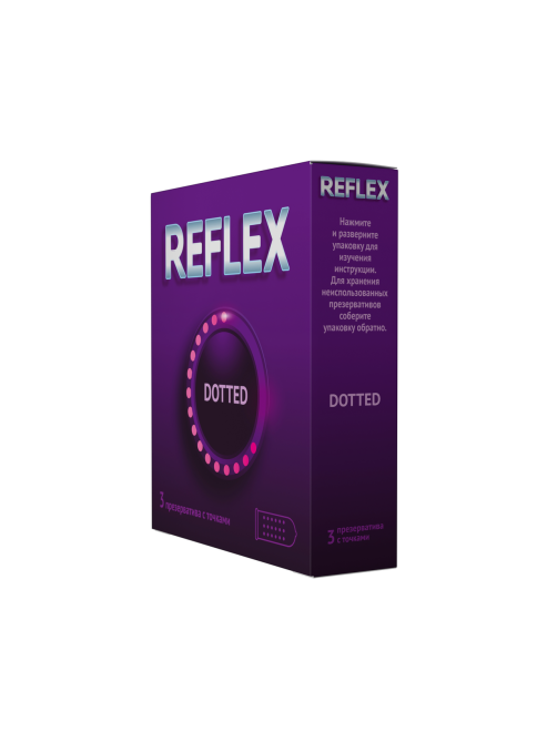 Презервативы Reflex с точками натуральный латекс, 3шт