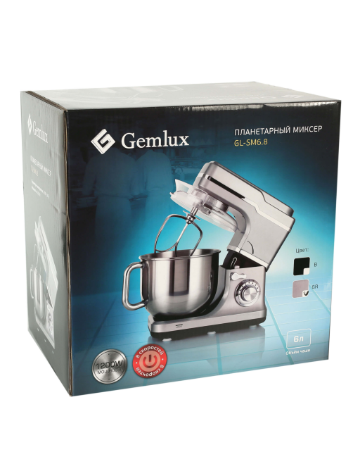 Миксер планетарный Gemlux GL-SM6.8GR, 6л